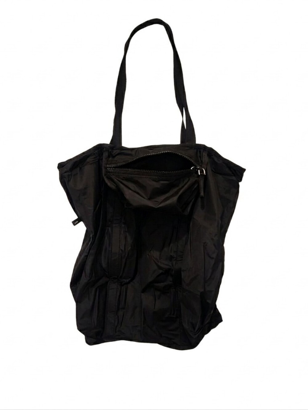 WE-AR4 The Street Tote 29 Black Nylon Sustainable Luxury Upcycled Tote Bag NWOT